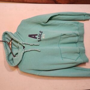 American Eagle Outfitters Juniors Teal Hoodie